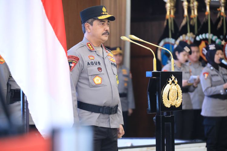 Wakil Kepala Kepolisian Republik Indonesia (Wakapolri) Komjen Pol Agus Andrianto di Rupatama Mabes Polri, Senin (26/2/2024).