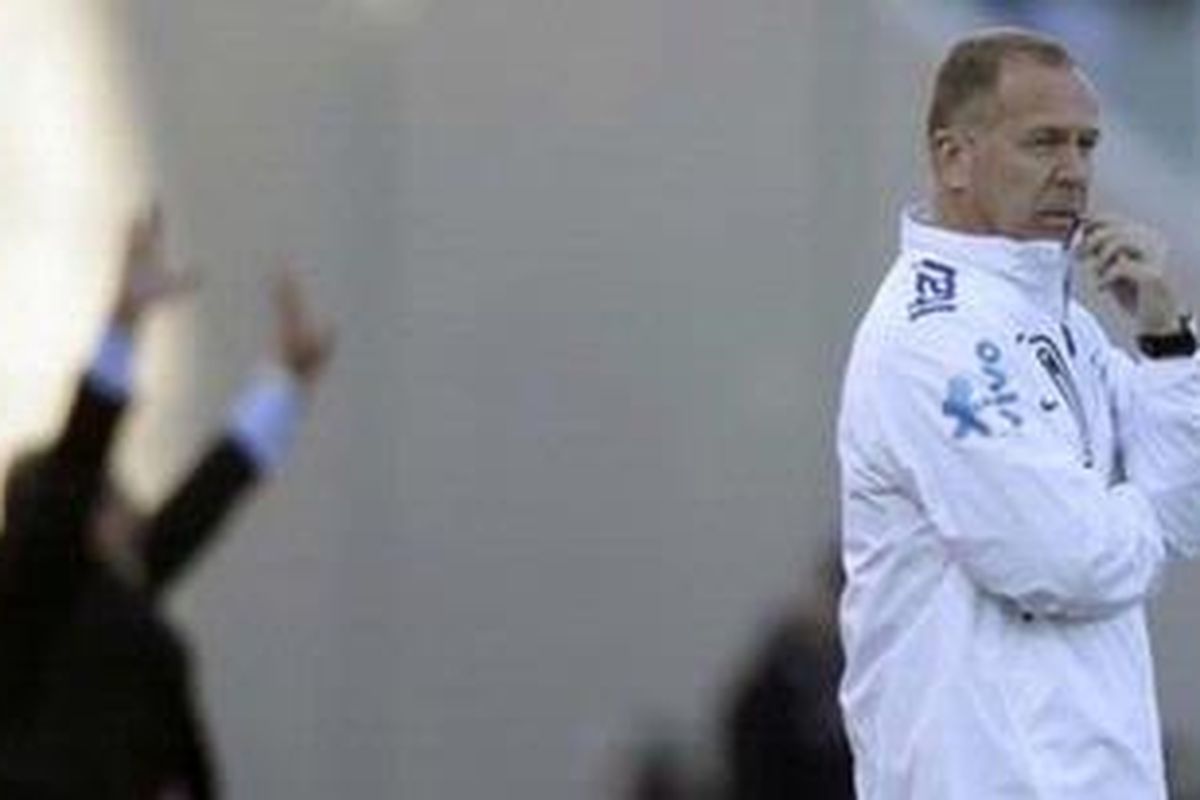 Pelatih tim nasional Brasil, Mano Menezes.