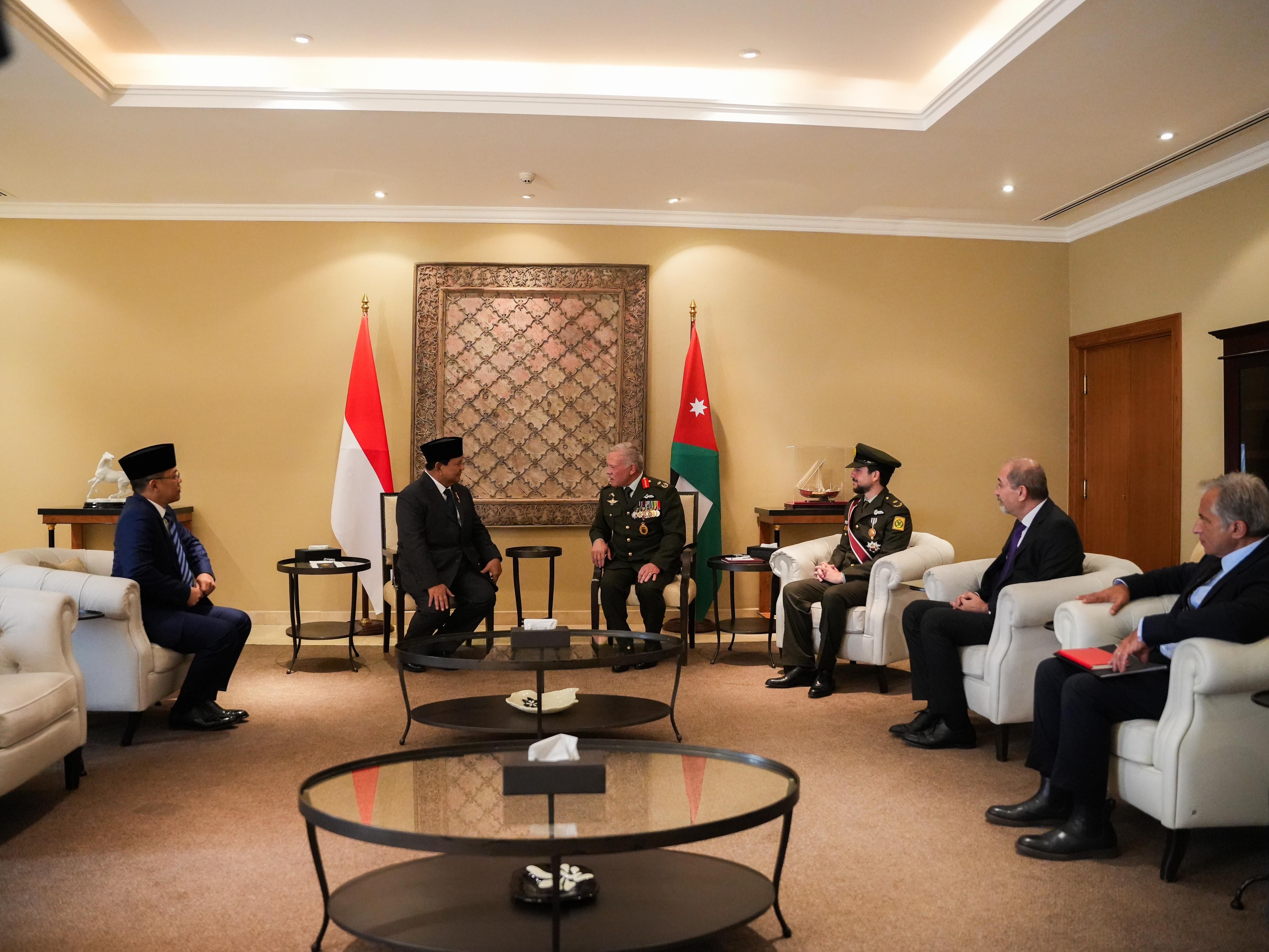 Temui Raja Yordania, Prabowo: Indonesia Terus Pantau Perkembangan Memburuk di Gaza