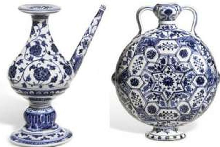 Koleksi keramik China milik Roger Pilkington.