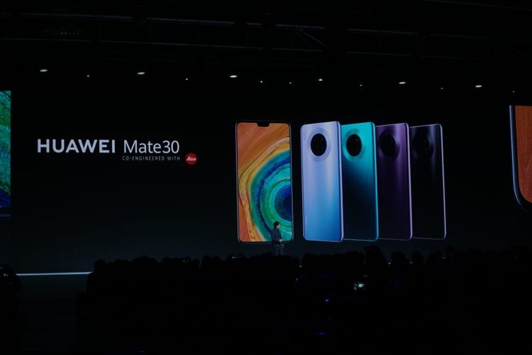 Huawei Mate 30 saat diluncurkan di Jerman, Kamis (19/9/2019).