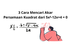 3 Cara Mencari Akar Persamaan Kuadrat dari 5x²-12x+4 = 0