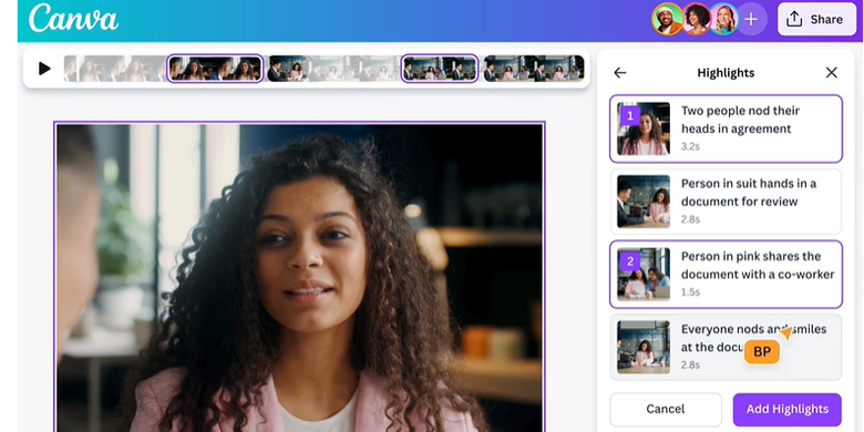 Canva memperbarui Video Editor dengan menghadirkan fitur Highlights, yang akan mempermudah dan mempercepat pengguna memotong bagian video yang menarik dan penting.