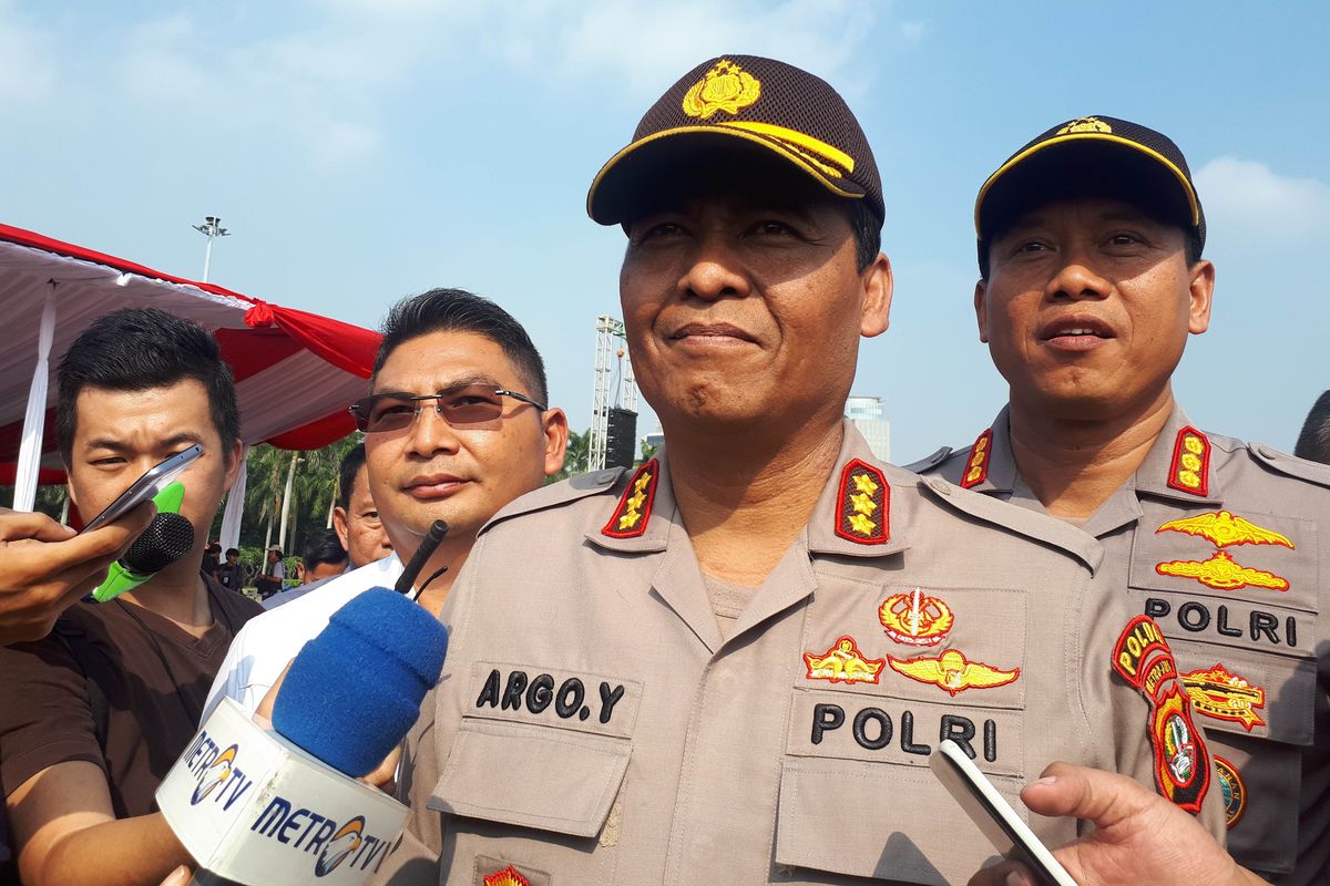 Kabid Humas Polda Metro Jaya Kombes Argo Yuwono di Silang Monas, Jakarta Pusat, Kamis (13/6/2019). 