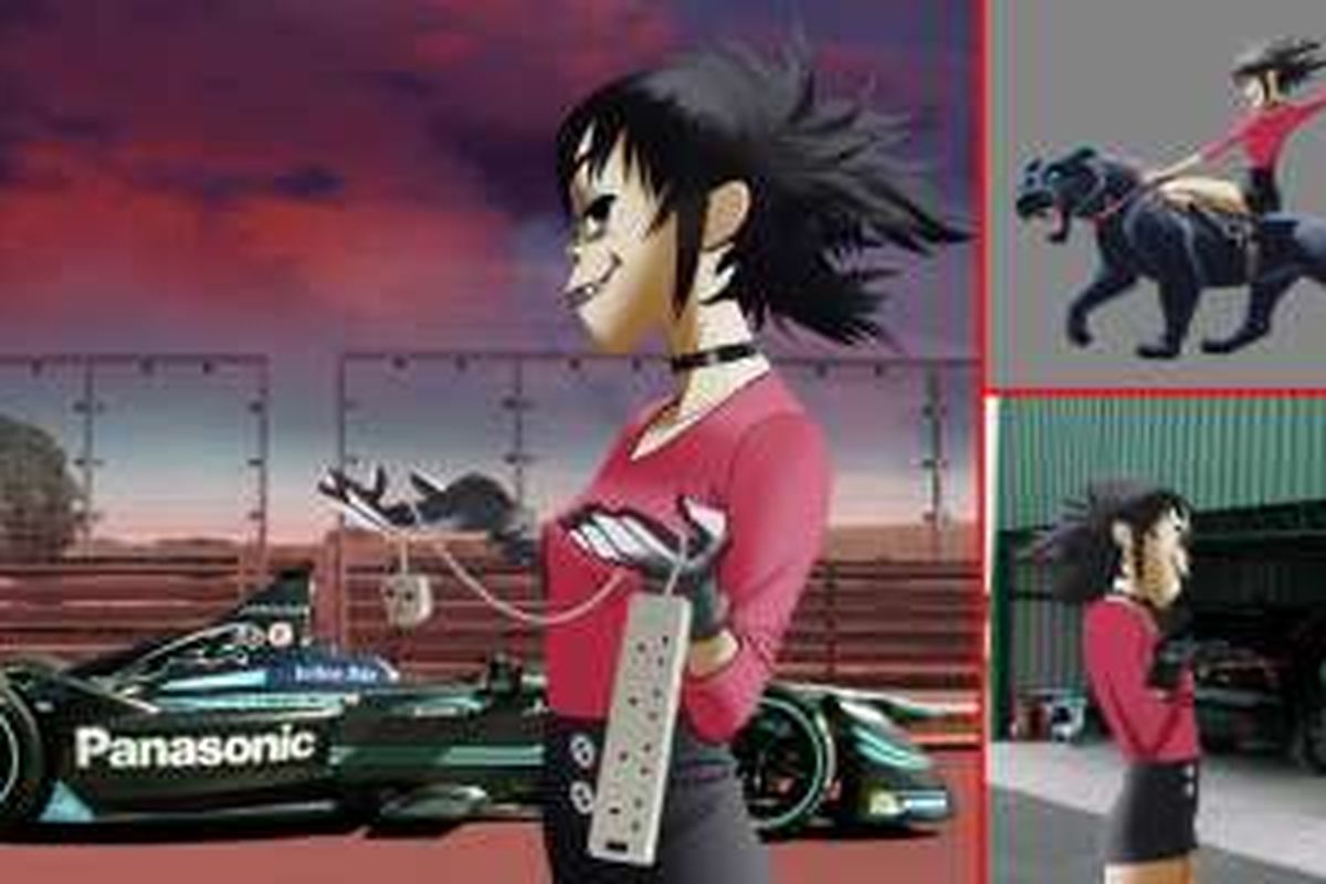 Noodle, gitaris band virtual Gorillaz jadi duta besar Jaguar Land Rover untuk Formula E.