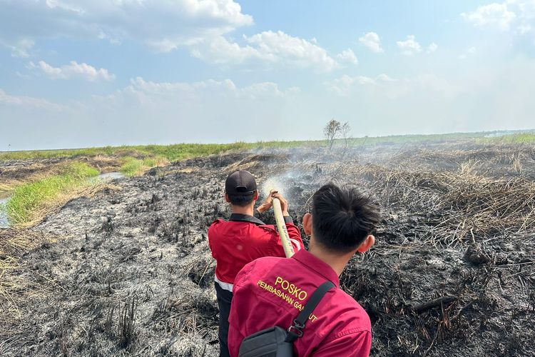 MPA melakukan Operasi Pembasahan Cepat Lahan Gambut Terbakar (OPCLGT) di Sumatera Selatan.

