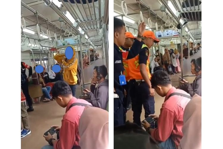 Sebuah video penumpang KRL sedang merokok ditindak tegas oleh petugas beredar di media sosial pada Jumat (6/12/2019)