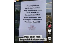 Viral Pengumuman Pengunjung Wajib Bawa Sertifikat Vaksin, Manajemen Pondok Indah Mall Merevisi