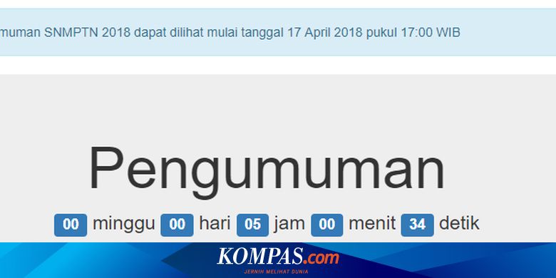 Sore Ini Hasil Snmptn Sudah Bisa Dilihat