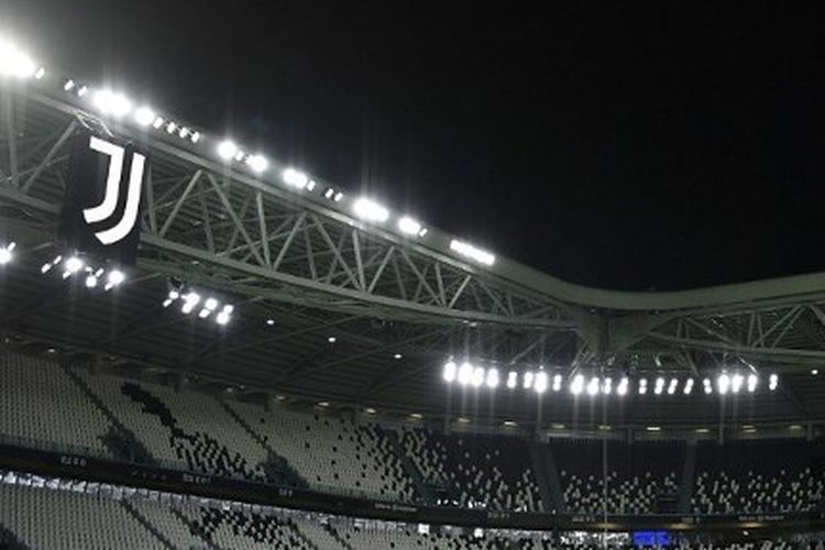 Suasana Stadion Allianz di kota Turin menjelang laga Juventus vs Napoli pada pekan ketiga Liga Italia 2020-2021, Minggu (4/10/2020). Pertandingan tersebut batal digelar karena skuad Napoli tida hadir di stadion.