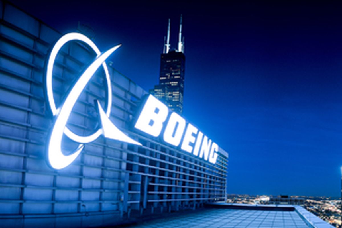 Ilustrasi logo perusahaan Boeing