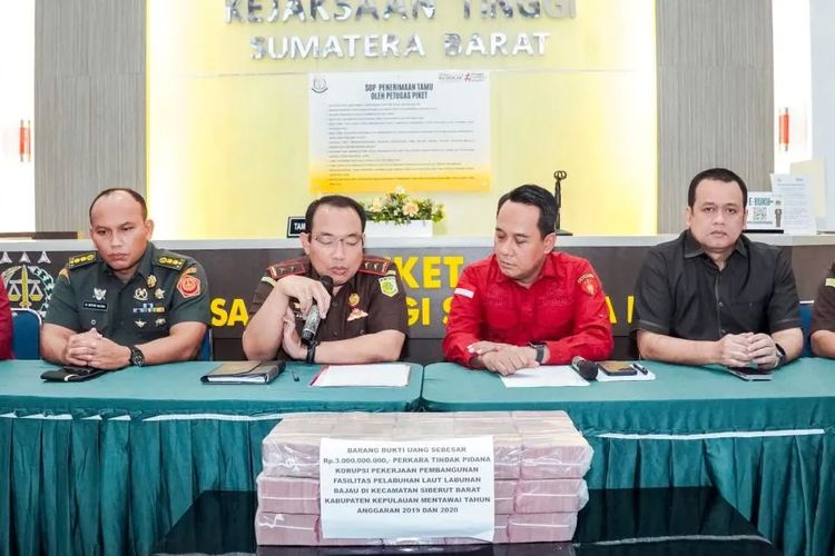 Kejati Sumbar Sita Rp 3 Miliar Kasus Korupsi Dermaga Mentawai yang Rugikan Negara Rp 17 M