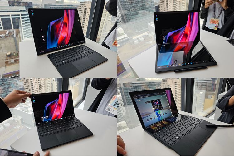 HP Spectre Fold memiliki layar fleksibel 17 inci yang bisa dilipat menjadi laptop biasa, PC desktop, dan tablet. Laptop ini bakal dijual di Indonesia akhir November 2023 seharga Rp 75 juta.