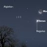 Bulan Sabit, Venus, dan Regulus Berbaris di Fajar Besok