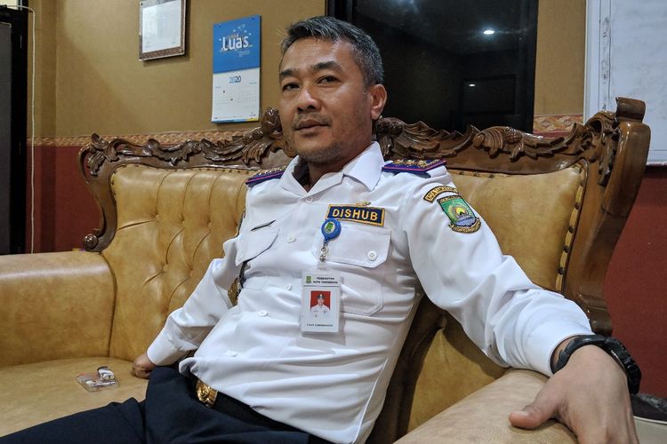 Kepala Dinas Perhubungan Kota Tangerang Wahyudi Iskandar di Kantor Dinas Perhubungan Kota Tangerang, Senin (20/1/2020)