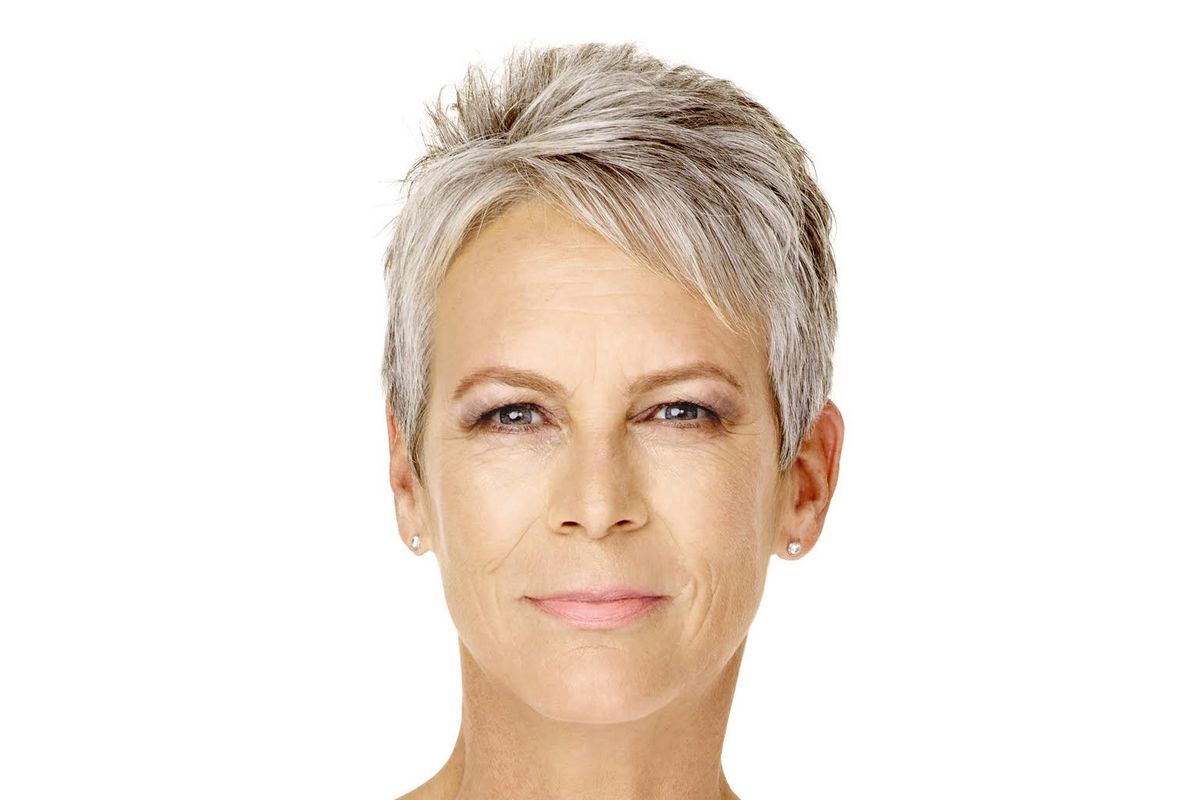 Jamie Lee Curtis dalam rambut putih