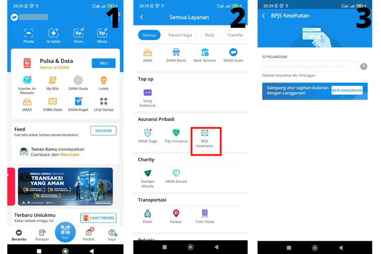 cara bayar BPJS Kesehatan lewat DANA