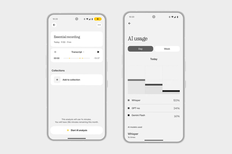 Tampilan antarmuka Nothing OS 4.0