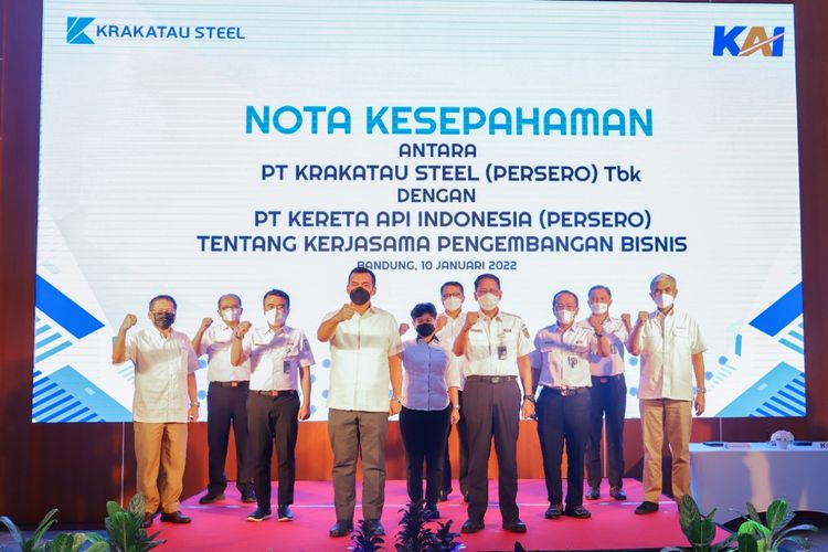 Nota kesepahaman antara PT Krakatau Steeel (Persero) Tbk dengan PT Kereta Api Indonesia (Persero) tentang kerja sama pengembangan bisnis 