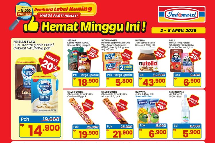 Promo Indomaret Hari Ini 2 April 2026, Produk Kebutuhan Rumah dan Makanan Banyak Diskon
