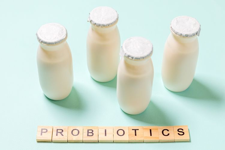 Ilustrasi minuman probiotik. 