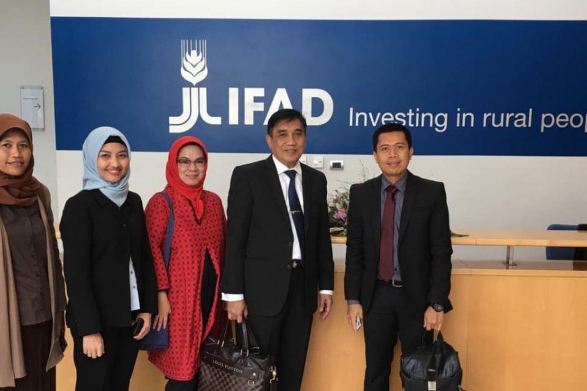 Delegasi Republik Indonesia (Delri), yang mewakili Sekretaris Jenderal Kementerian Pertanian, selaku Executive Director IFAD untuk Indonesia di Kantor Pusat IFAD, di Via Paolo di Dono 44, Roma.