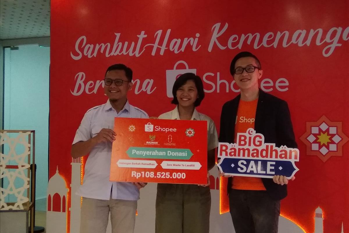 Konferensi Pers pencapaian Shopee pada program Ramadhan 1440 H Shopee di Jakarta, Rabu (29/5/2019).