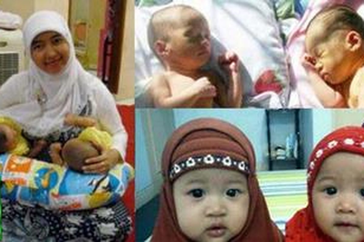 Wilda Choir dan bayi kembarnya