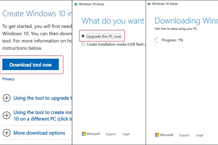 Langkah meng-upgrade Windows 7 ke Windows 10 secara gratis.