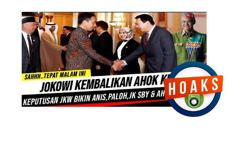 Hoaks, Jokowi angkat kembali Ahok menjadi Gubernur DKI Jakarta