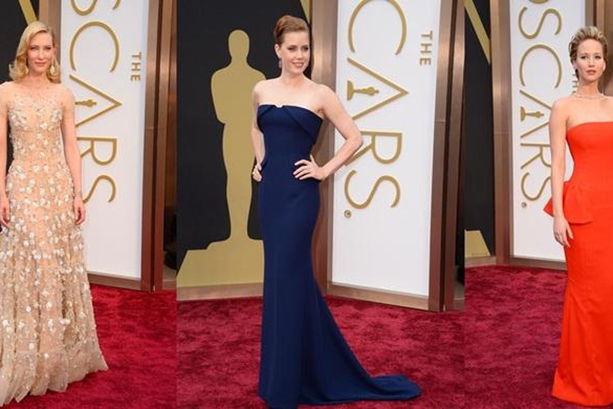 /Penampilan gemerlap para aktris di karpet merah Oscar.