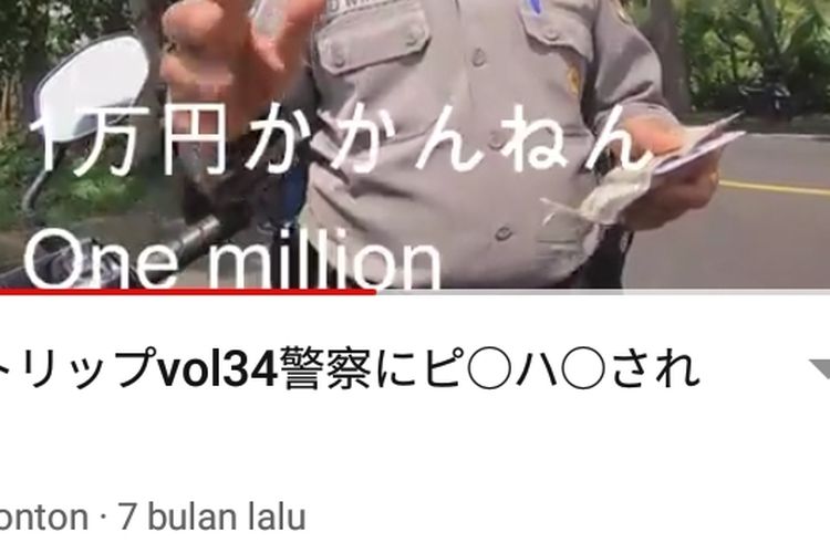 Tangkapan video oknum polisi di Bali menilang turis Jepang sebesar Rp 1 Juta