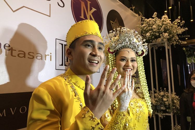 Lutfi Agizal dan Nadya Indry saat ditemui di Hotel Aston kawasan Pasar Minggu, Jakarta Selatan, Sabtu (9/10/2021). 