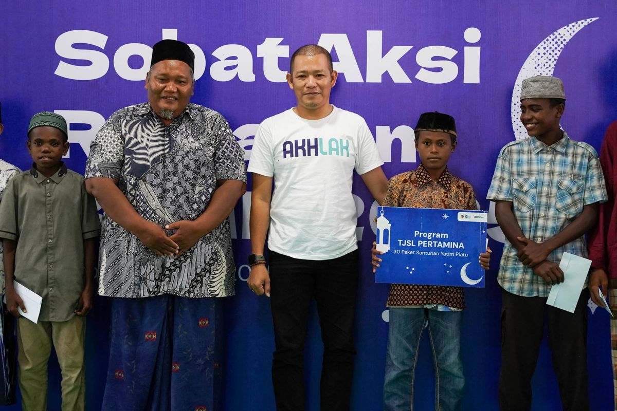 PT Pertamina (Persero) menggelar kegiatan Sobat Aksi Ramadan 2025 di Yayasan Baitul Mualaf Al-Kautsar, Kecamatan Aimas, Kabupaten Sorong, Papua Barat Daya, Senin (17/3/2025).