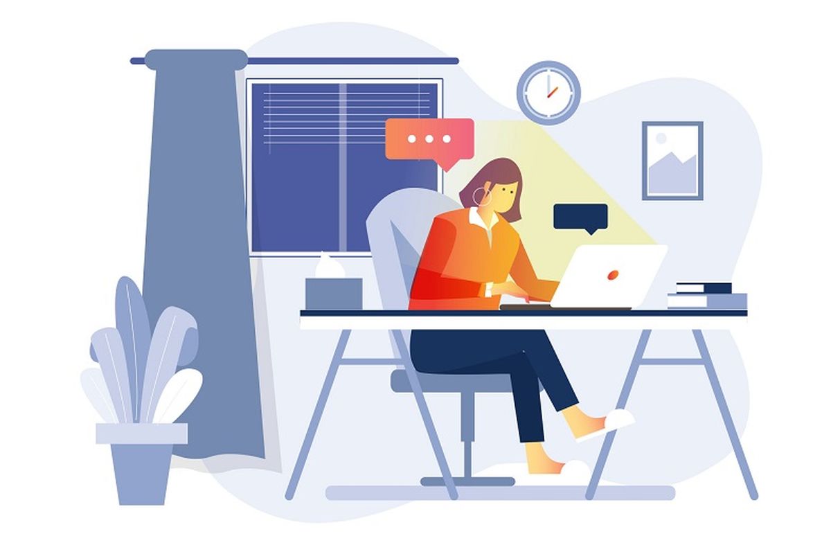 Ilustrasi Work From Home