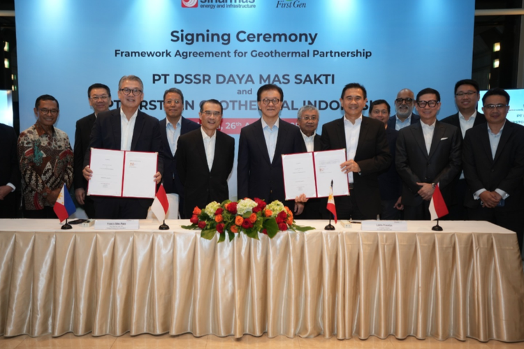 First Gen Corporation dan PT DSSR Daya Mas Sakti, usai Framework Agreement for Geothermal Partnership antara Indonesia dan Filipina. 