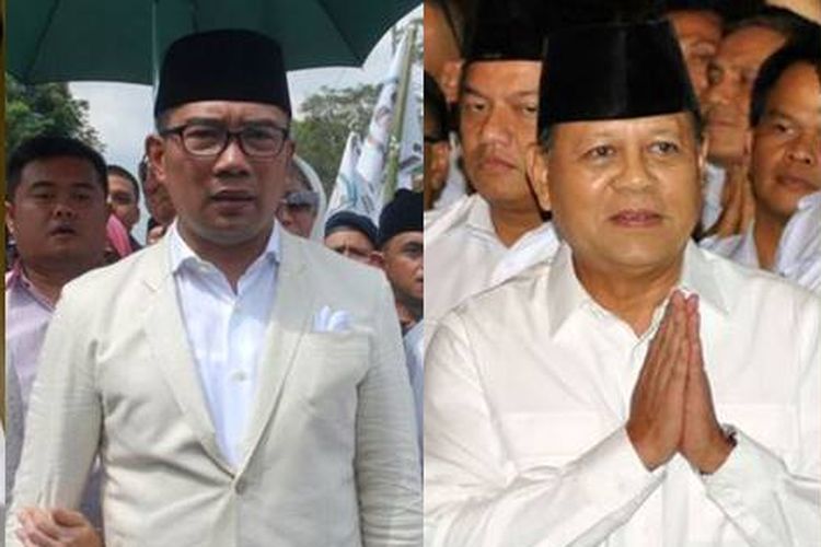 Empat calon gubernur Jawa Barat yakni Deddy Mizwar, Ridwan Kamil, Sudrajat, dan Tb Hasanudin.
