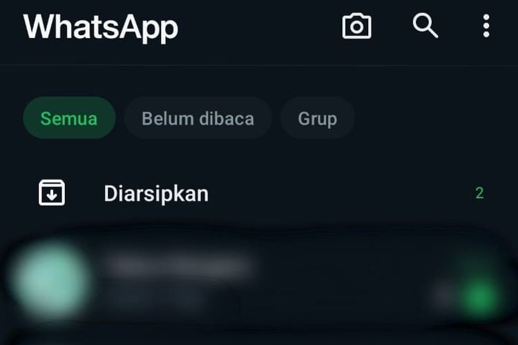Tampilan tab baru di aplikasi WhatsApp untuk menyortir pesan.