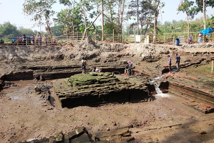 Penampakan situs petirtaan kuno di Sumberbeji, Kabupaten Jombang, Jawa Timur, Kamis (7/11/2019).