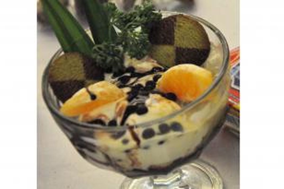 Pandan dan Chocolate Sundae