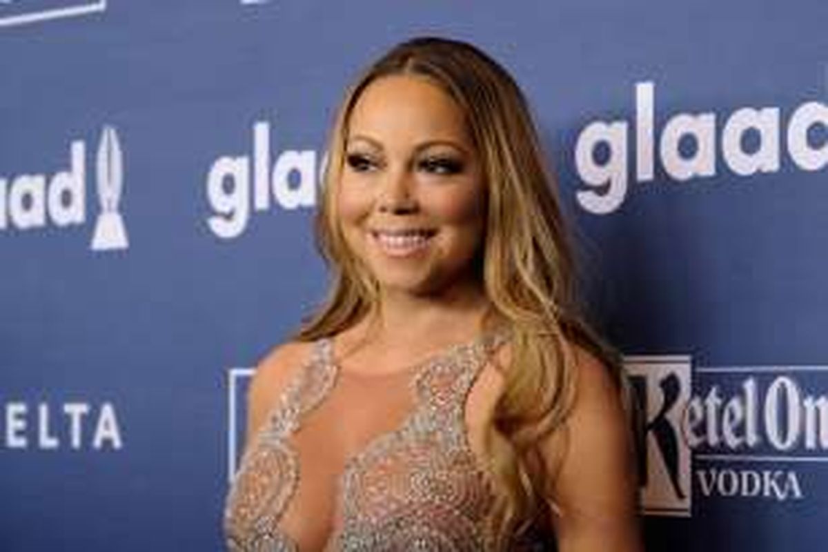 Mariah Carey menghadiri GLAAD Media Awards di New York, AS, Sabtu (14/5/2016).