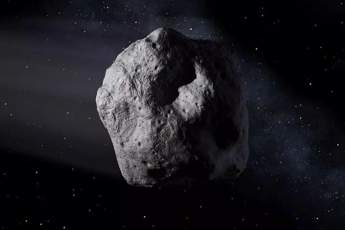 Ilustrasi asteroid (bukan asteroin 2022 RM4) yang akan melintasi Bumi.