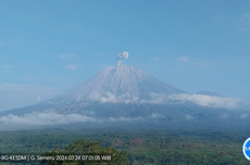 Gunung Semeru Alami 4 Kali Erupsi, Tinggi Asap Capai 800 Meter