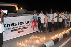 Tolak Eksekusi Mati Mary Jane, Pemuda Kupang Menyalakan 1.000 Lilin