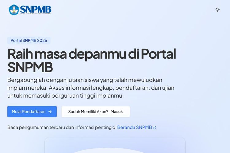 Portal SNPMB https://portal.snpmb.id/. Daya tampung SNBP. 