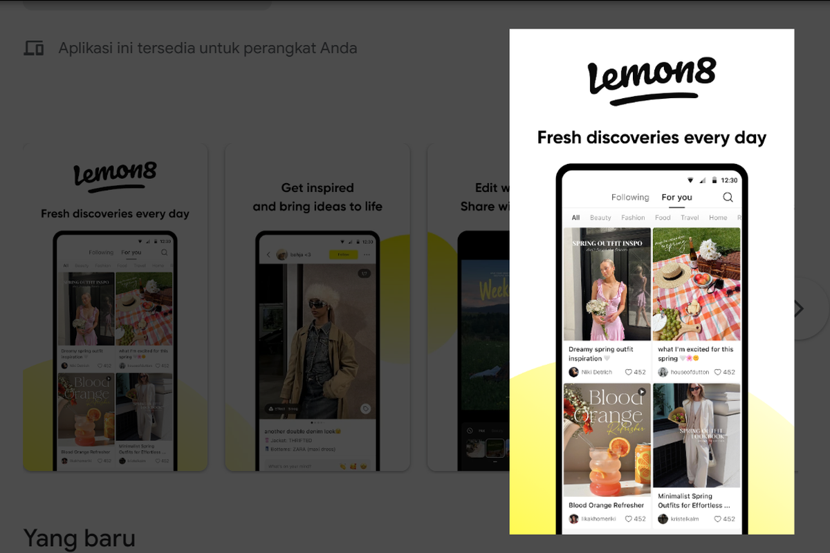 ilustrasi Aplikasi Lemon8