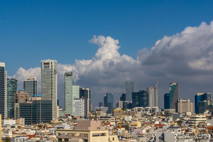 Ilustrasi pemandangan ibu kota Tel Aviv, Israel. 