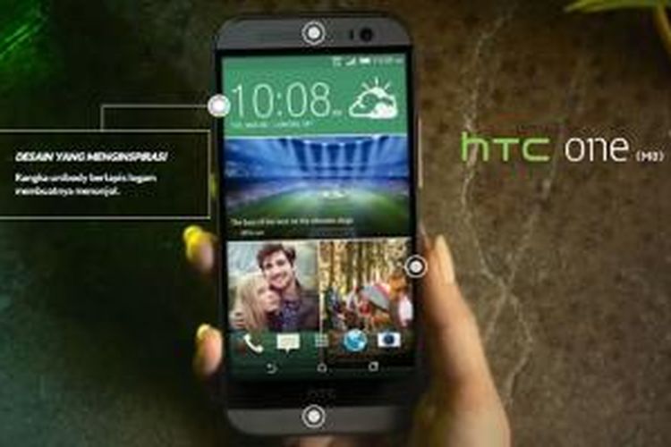 Gambar HTC One M8 di situs resmi HTC