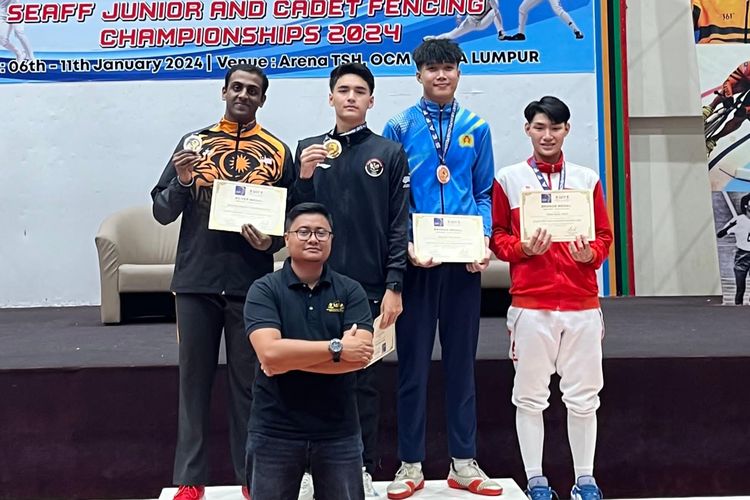 Timnas Anggar Kadet dan Junior Indonesia sukses meraih 5 medali pada Kejuaraan Anggar ASEAN yang bertajuk SEAFF Junior and Cadet Championships 2024.