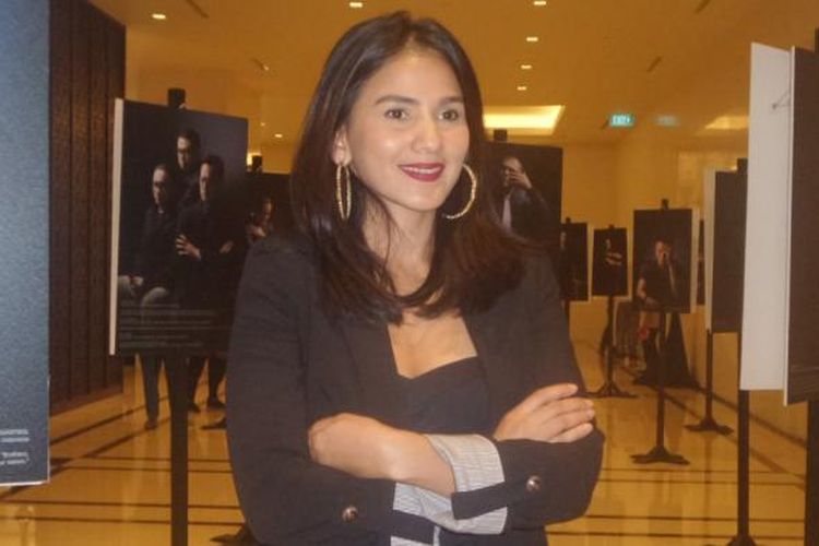 Nova Eliza dalam peluncuran pameran foto Suara Hati Lelaki di Hotel Fairmont, Senayan, Jakarta Selatan, Rabu (23/11/2016).